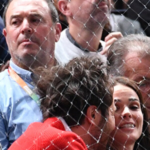 Vianney et sa femme Catherine Robert - Tribune lors du tournoi de tennis "Rolex Paris Masters 2022" à Bercy AccorHotels Arena à Paris le 2 novembre 2022. © Veeren/Bestimage