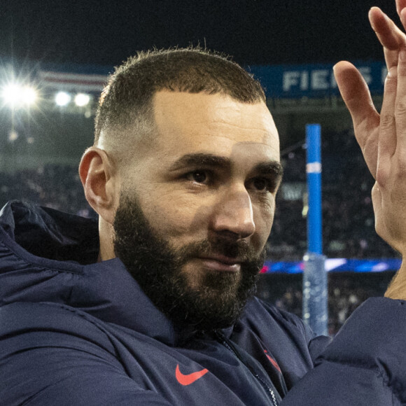 Karim Benzema lors du match de football de qualification pour la Coupe du monde 2022 entre la France et le Kazakhstan au stade Parc des Princes à Paris, France. © Cyril Moreau/Bestimage 