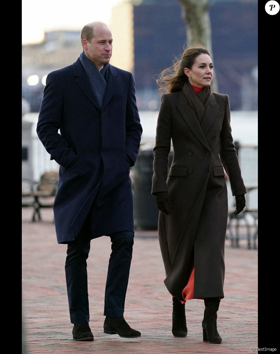 Le prince de Galles William et Kate Catherine Middleton, princesse de Galles, en visite sur le port de Boston, à l'occasion de leur déplacement officiel aux Etats-Unis. Le 1er décembre 2022