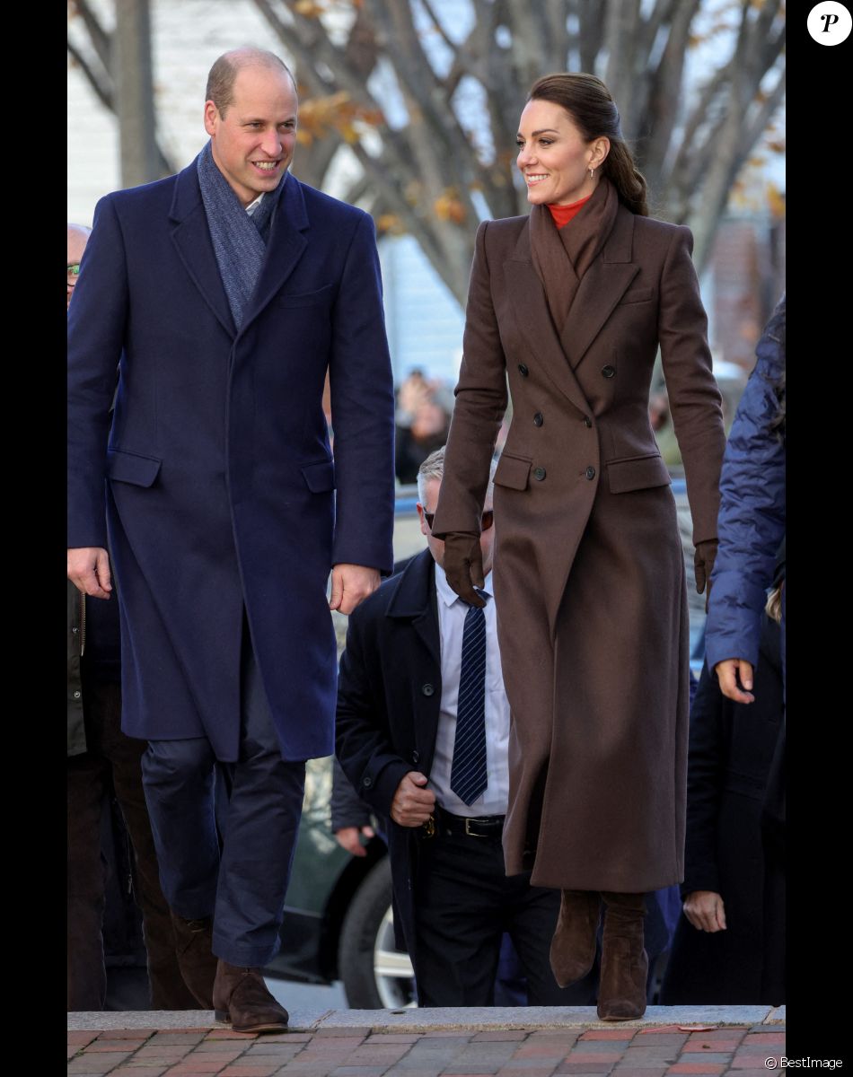 Le prince de Galles William et Kate Catherine Middleton, princesse de Galles, en visite sur le port de Boston, à l'occasion de leur déplacement officiel aux Etats-Unis. Le 1er décembre 2022