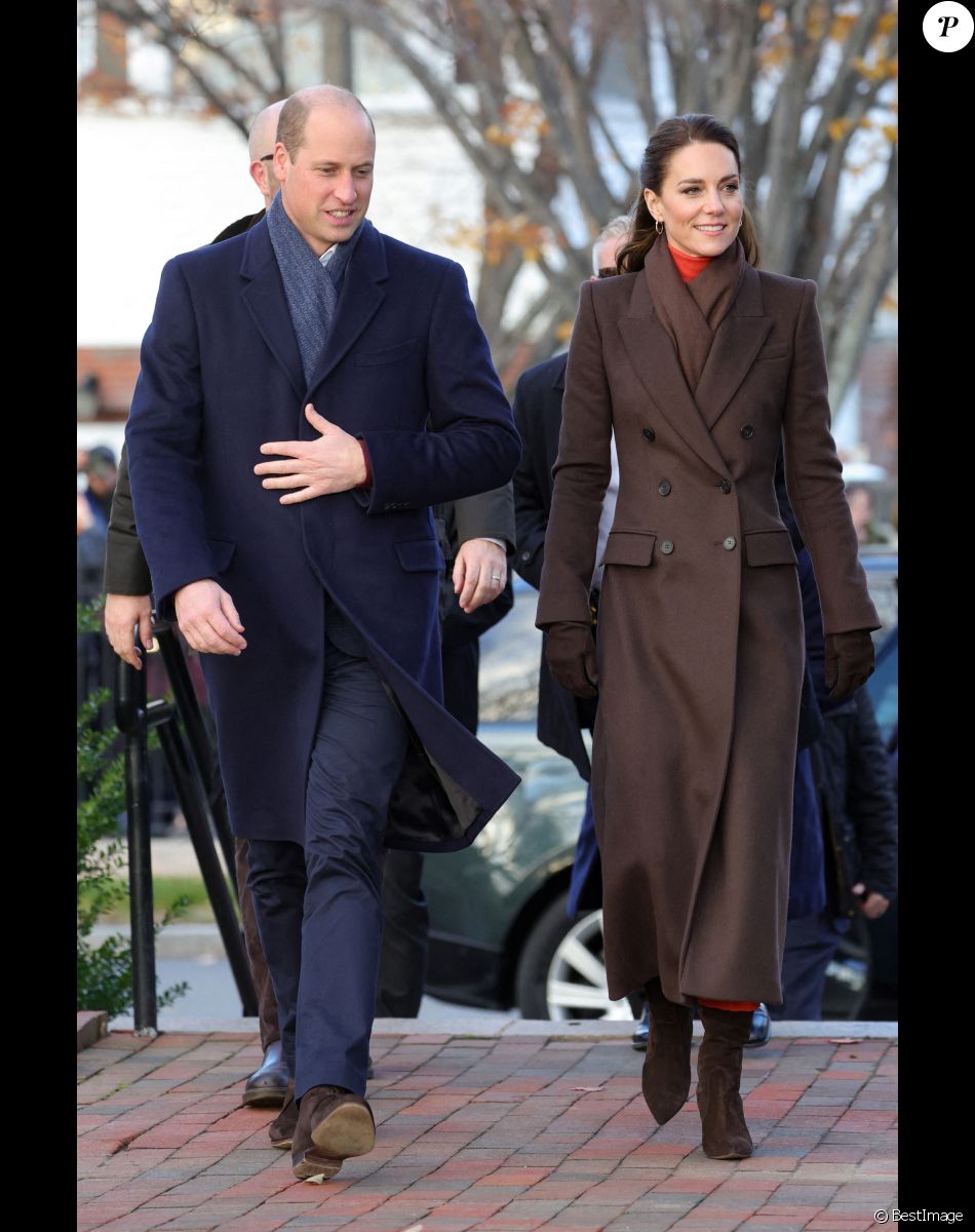 Le prince de Galles William et Kate Catherine Middleton, princesse de Galles, en visite sur le port de Boston, à l'occasion de leur déplacement officiel aux Etats-Unis. Le 1er décembre 2022