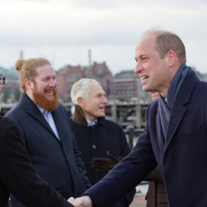 Le prince de Galles William en visite sur le port de Boston, à l'occasion de son déplacement officiel aux Etats-Unis. Le 1er décembre 2022 