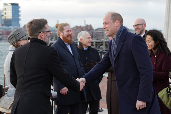 Le prince de Galles William en visite sur le port de Boston, à l'occasion de son déplacement officiel aux Etats-Unis. Le 1er décembre 2022 