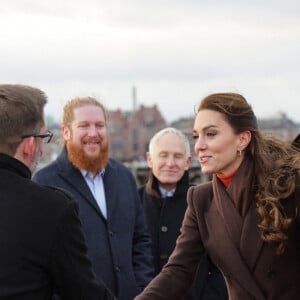 Le prince de Galles William et Kate Catherine Middleton, princesse de Galles, en visite sur le port de Boston, à l'occasion de leur déplacement officiel aux Etats-Unis. Le 1er décembre 2022 