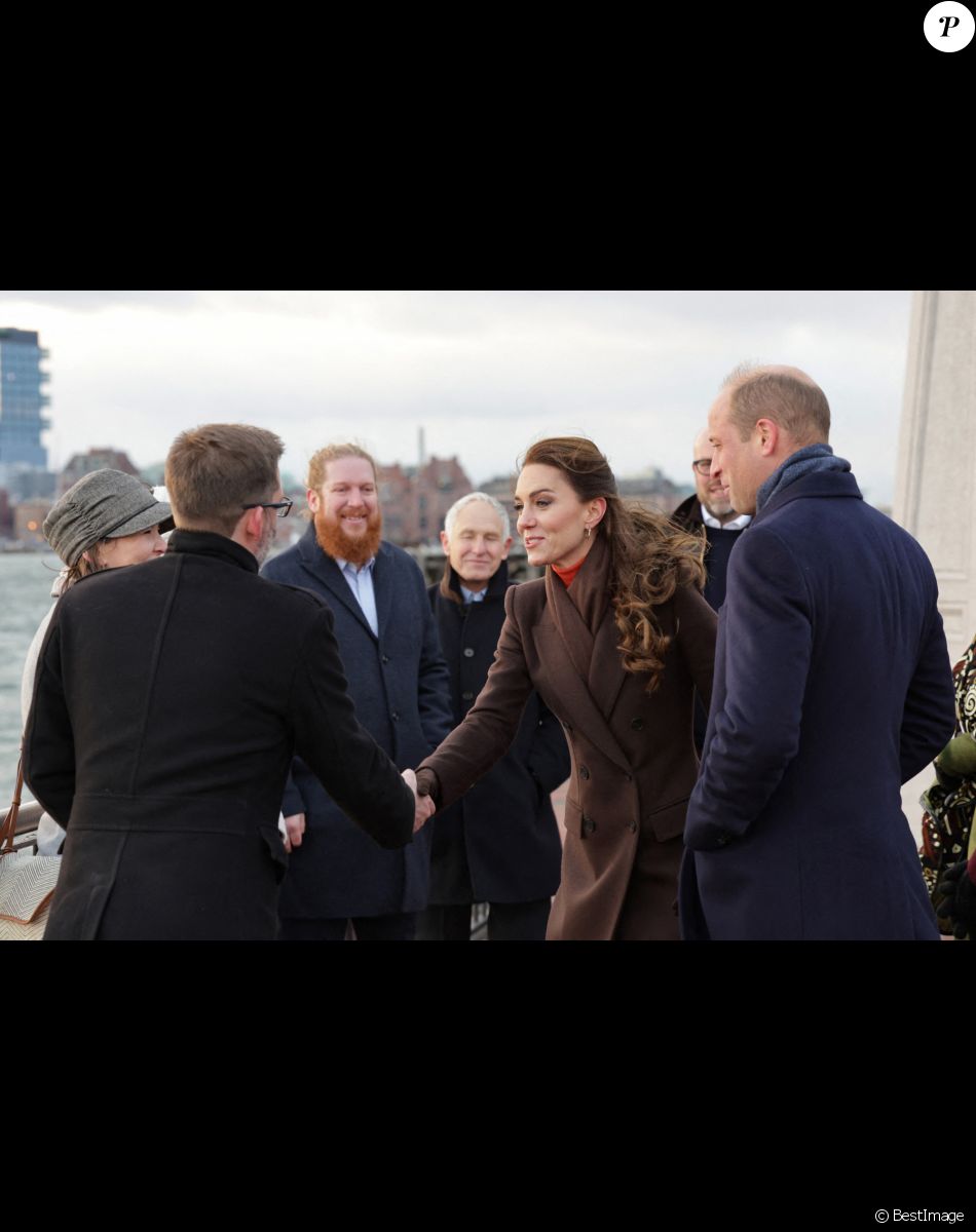 Le prince de Galles William et Kate Catherine Middleton, princesse de Galles, en visite sur le port de Boston, à l'occasion de leur déplacement officiel aux Etats-Unis. Le 1er décembre 2022