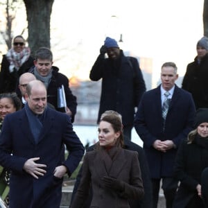 Le prince William, prince de Galles, et Catherine (Kate) Middleton, princesse de Galles, arrivent à Boston lors de leur visite officielle aux Etats-Unis le 1er décembre 2022. 