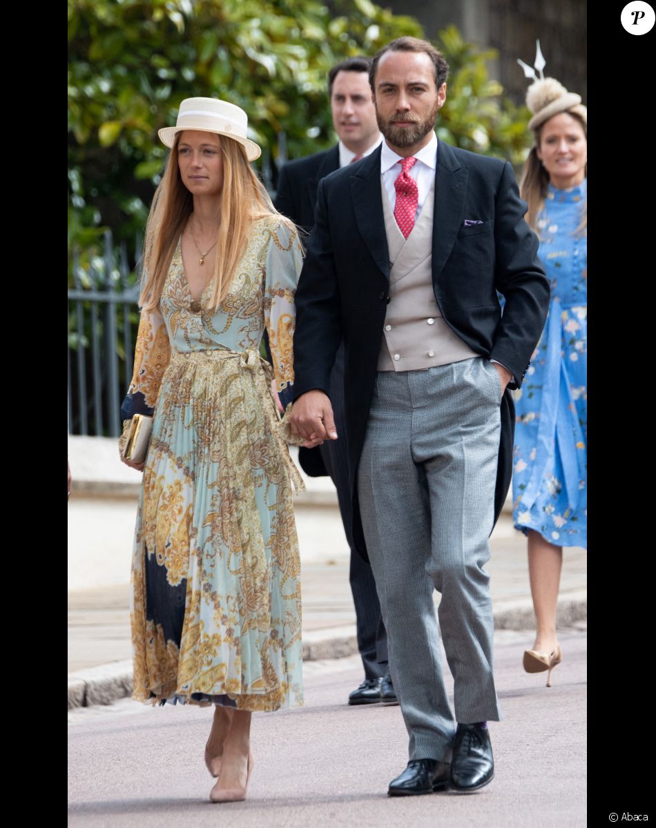 James Middleton et Alizee Thevenet au mariage de Lady Gabriella Windsor et de Thomas Kingston à la chapelle Saint-Georges du château de Windsor, le 18 mai 2019. Photo by Splash News.com/ABACAPRESS.COM