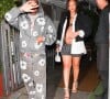 Rihanna enceinte et son compagnon ASAP Rockyà la sortie du restaurant Giorgio Baldi après un dîner de baby shower avec sa famille et ses amis à Santa Monica. Avril 2022