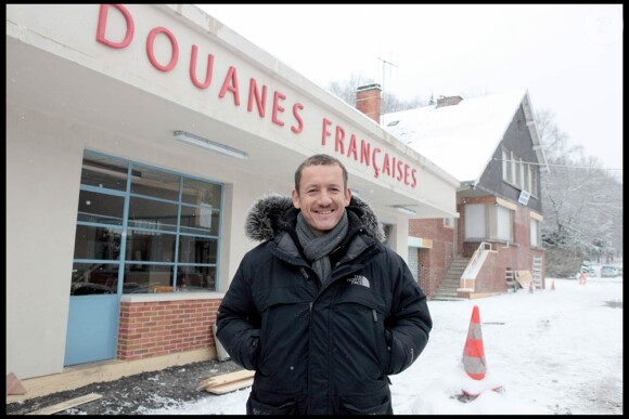 Dany Boon à l'occasion de la conférence de presse pour présenter son nouveau film Rien à déclarer (dont les prises de vue commenceront jeudi), à la Macquenoise, le 15 février 2010.