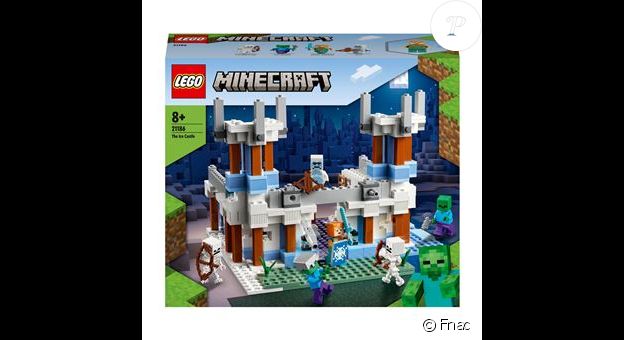 Votre enfant doit aider le guerrier royal à protéger le cjâteau de glace Lego Minecraft