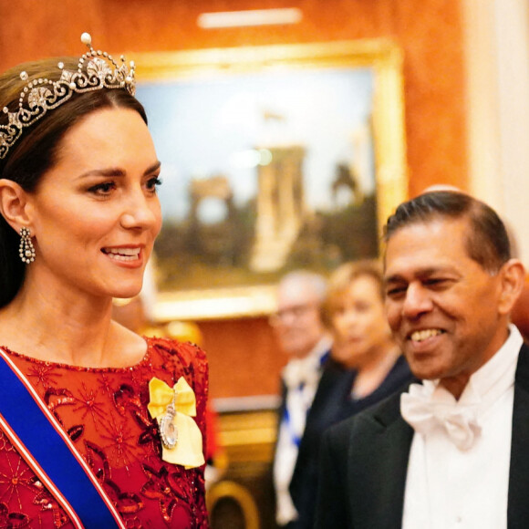 Catherine Kate Middleton, princesse de Galles - La famille royale d'Angleterre lors de la réception des corps diplômatiques au palais de Buckingham à Londres le 6 décembre 2022. 