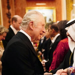 Le roi Charles III d'Angleterre, - La famille royale d'Angleterre lors de la réception des corps diplômatiques au palais de Buckingham à Londres le 6 décembre 2022. 