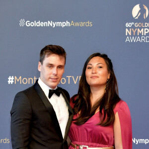 Louis et Marie Ducruet lors du photocall de la cérémonie des Nymphes d'Or du 60ème festival de télévision de Monte Carlo au Grimaldi Forum à Monaco le 22 juin 2021.Cette année, beaucoup de lauréats seront présents en hologramme à cause des restrictions sanitaires © Bruno Bebert / Bestimage 