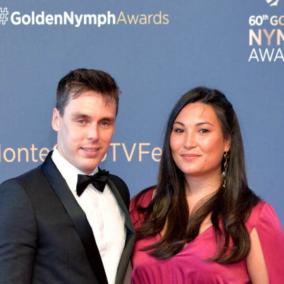 Louis et Marie Ducruet lors du photocall de la cérémonie des Nymphes d'Or du 60ème festival de télévision de Monte Carlo au Grimaldi Forum à Monaco le 22 juin 2021.Cette année, beaucoup de lauréats seront présents en hologramme à cause des restrictions sanitaires © Bruno Bebert / Bestimage 