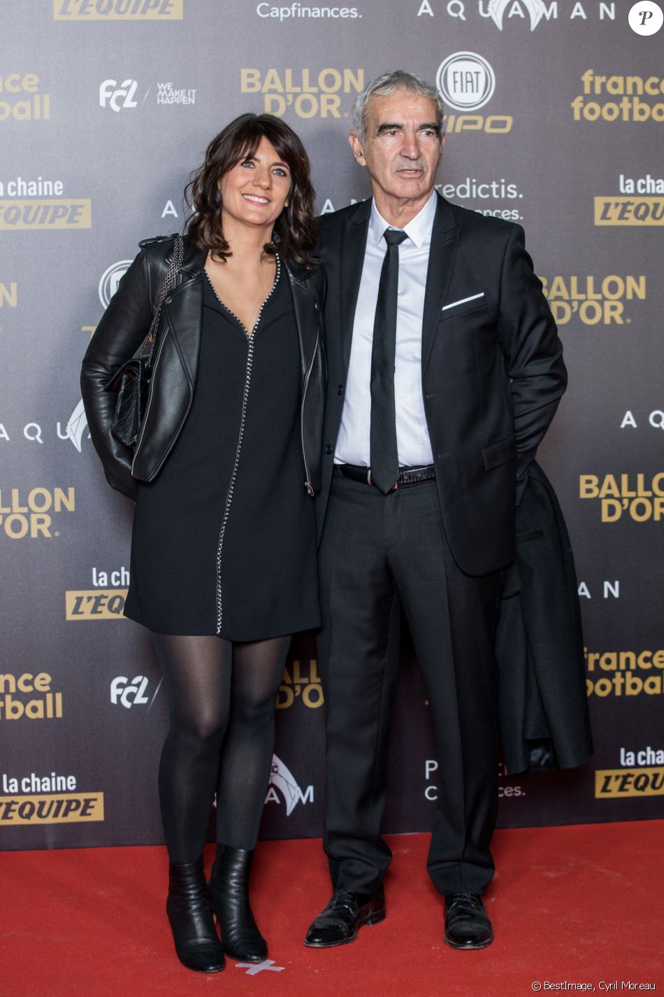 Raymond Domenech et Estelle Denis - Tapis rouge de la cérémonie du