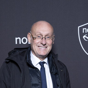 Exclusif - Bernard Laporte (président de la Fédération française de rugby) - Nobis fête ses 15 ans en inaugurant sa nouvelle boutique dans le 2ème arrondissement de Paris, France, le 25 novembre 2021. © Pierre Perusseau/Bestimage