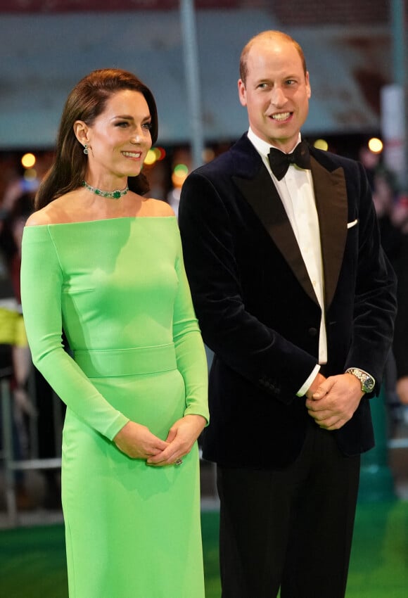 Le prince William, prince de Galles, et Catherine (Kate) Middleton, princesse de Galles, lors de la 2ème cérémonie "Earthshot Prize Awards" au "MGM Music Hall de Fenway" à Boston, le 2 décembre 2022. Au cours de cette soirée, les noms des lauréats seront révélés. 