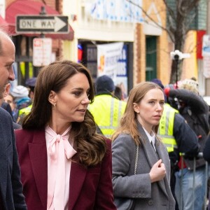 Le prince de Galles William et Kate Catherine Middleton, princesse de Galles, en visite au centre Roca à Chelsea dans le Massachusetts, à l'occasion de leur voyage officiel aux Etats-Unis le 1er décembre 2022. 