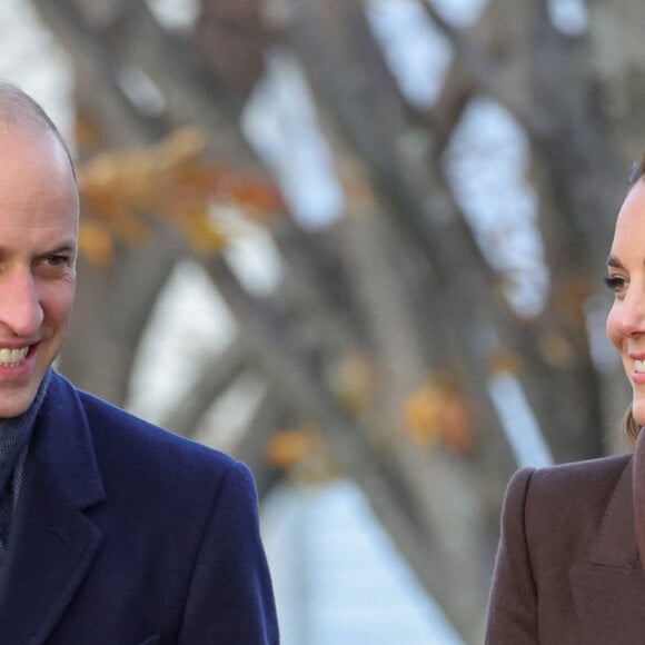 Le prince de Galles William et Kate Catherine Middleton, princesse de Galles, en visite sur le port de Boston, à l'occasion de leur déplacement officiel aux Etats-Unis. Le 1er décembre 2022 