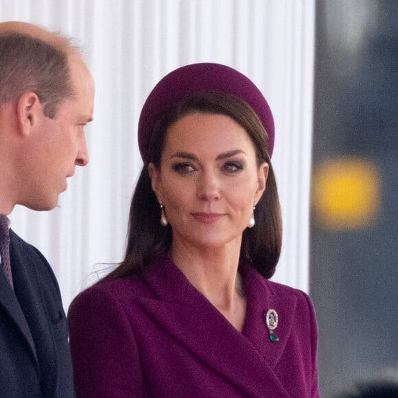 Le prince William, prince de Galles, et Catherine (Kate) Middleton, princesse de Galles - La famille royale et le gouvernement du Royaume Uni lors de la cérémonie d'accueil du président de l'Afrique du Sud, en visite d'état à Londres, Royaume Uni, le 22 novembre 2022. 