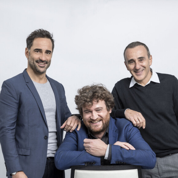 Exclusif - Florent Peyre, Olivier de Benoist et Elie Semoun - Jour 1 - Studio - Enregistrement de l'émission "Le grand restaurant, la guerre de l'étoile ", diffusée le 15 décembre sur M6 © Cyril Moreau / Bestimage