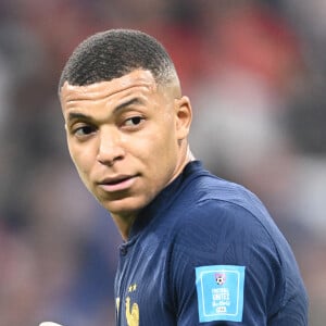 Kylian Mbappe au match de demi-finale opposant la France au Maroc lors de la Coupe du Monde 2022 au stade Al-Bayt, à Doha, Qatar, le 14 décembre 2022. La France a gagné 2-0. © Philippe Perusseau/Bestimage