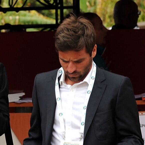 Nolwenn Leroy et son compagnon Arnaud Clément - People lors du Monte Carlo Rolex Masters 2016, le jour de la finale, au Monte-Carlo Country-Club à Roquebrune-Cap-Martin, le 17 avril 2016. © Bruno Bebert/Bestimage 