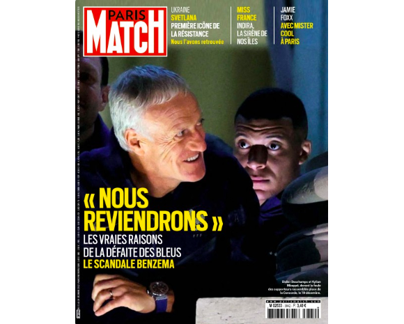 Couverture de "Paris Match" du jeudi 22 décembre 2022