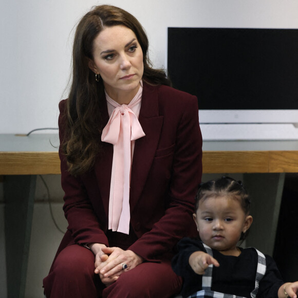 Kate Catherine Middleton, princesse de Galles - Le prince et la princesse de Galles en visite au centre Roca à Chelsea dans le Massachusetts, à l'occasion de leur voyage officiel aux Etats-Unis. Le 1er décembre 2022 