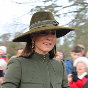 Catherine (Kate) Middleton, princesse de Galles, - La famille royale d'Angleterre au premier service de Noël à Sandringham depuis le décès de la reine Elizabeth II. 