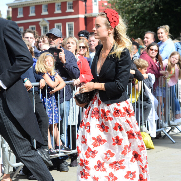 Harry Wentworth-Stanley et sa fiancée Cressida Bonas - Les invités arrivent au mariage de E. Goulding et C.Jopling en la cathédrale d'York, le 31 août 2019 