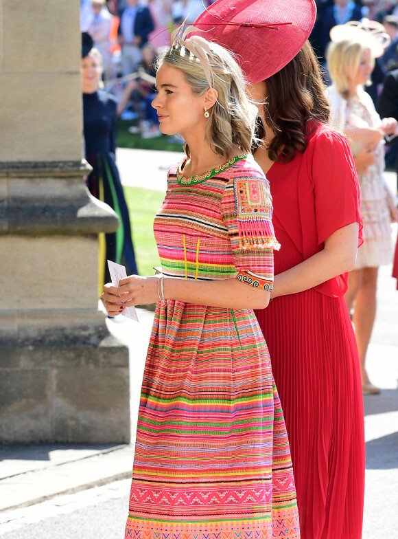 Cressida Bonas - Les invités arrivent à la chapelle St. George pour le mariage du prince Harry et de Meghan Markle au château de Windsor, Royaume Uni, le 19 mai 2018. 
