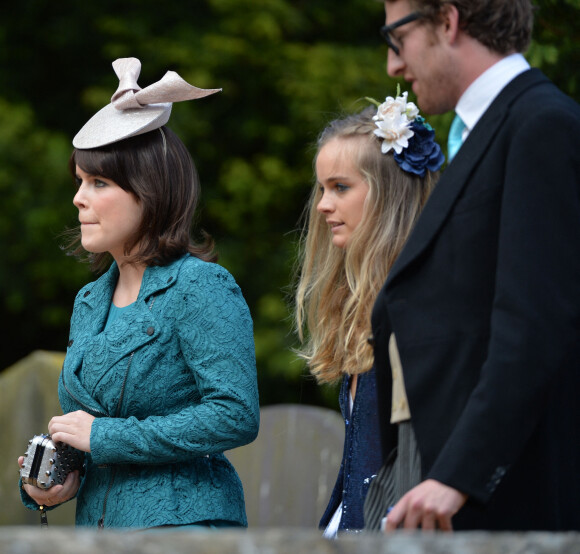 La princesse Eugenie d'York et Cressida Bonas (petite amie du prince Harry) - Mariage de Thomas van Straubenzee et de Lady Melissa Percy a Northumbria en Angleterre, le 21 juin 2013 