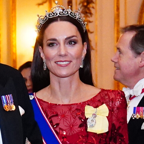 Catherine Kate Middleton, princesse de Galles - La famille royale d'Angleterre lors de la réception des corps diplômatiques au palais de Buckingham à Londres. 