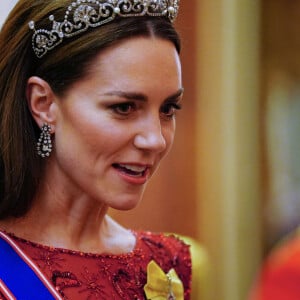 Catherine Kate Middleton, princesse de Galles - La famille royale d'Angleterre lors de la réception des corps diplômatiques au palais de Buckingham à Londres le 6 décembre 2022. 