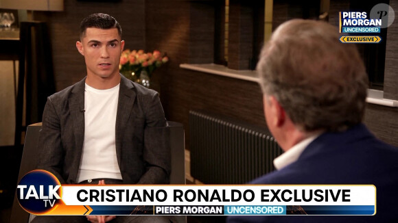 Cristiano Ronaldo révèle s'être senti trahi et déclare n'avoir "aucun respect" pour l'entraîneur du club Manchester United, E.ten Hag, lors d'une interview à Piers Morgan sur la chaîne Talk Sport. Londres. Le 13 novembre 2022. 