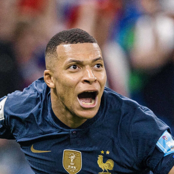 Kylian Mbappé - Match "France - Argentine (3-3 - tab 2-4)" en finale de la Coupe du Monde 2022 au Qatar, le 18 décembre 2022.