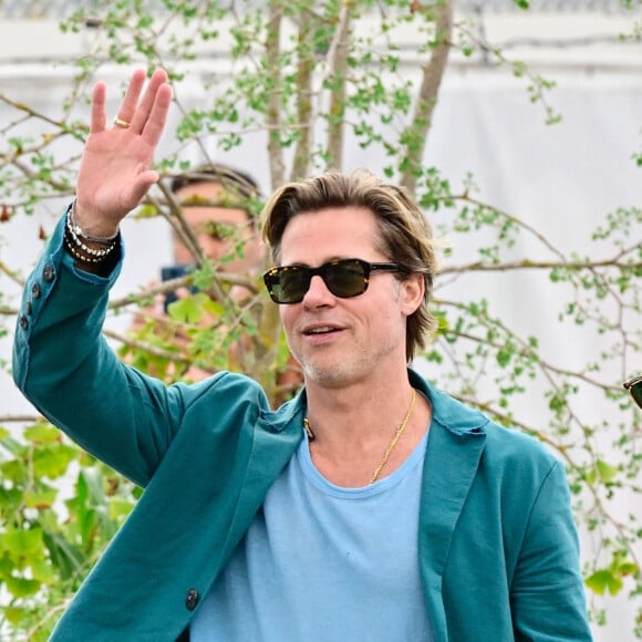 Brad Pitt à l'aéroport de Venise lors de la 79ème édition du festival international du film de Venise, la Mostra le 9 septembre