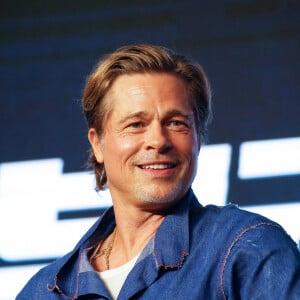 Brad Pitt en conférence de presse pour le film "Bullet Train" à Seoul. Le 19 août 2022