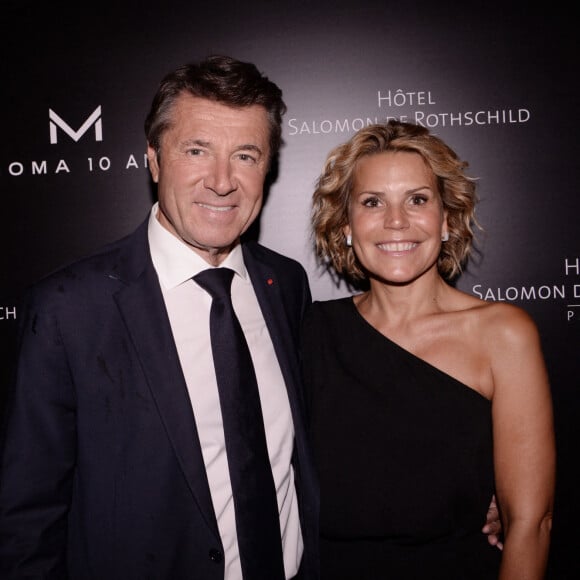 Exclusif - Christian Estrosi, le maire de Nice, et sa femme Laura Tenoudji Estrosi - Moma Group fête son dixième anniversaire à l'hôtel Salomon de Rothschild à Paris. © Rachid Bellak/Bestimage 