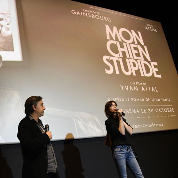 Yvan Attal et sa compagne Charlotte Gainsbourg durant la soirée d'ouverture de la 1ere éditon du Festival Ciné Roman à Nice le 23 octobre 2019. © Bruno Bebert/Bestimage