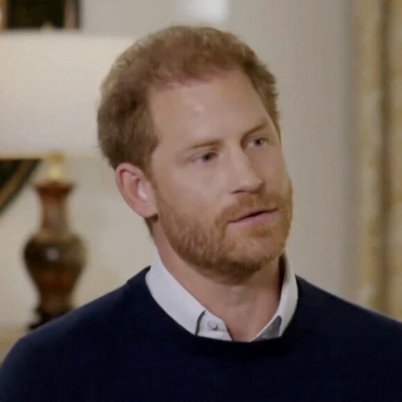 Bande-annonce de l'interview du prince Harry, duc de Sussex, avec Tom Bradby pour la chaîne britannique ITV, avant la sortie de l'autobiographie du prince "Spare" ("Le Suppléant"). Le 4 janvier 2023. 