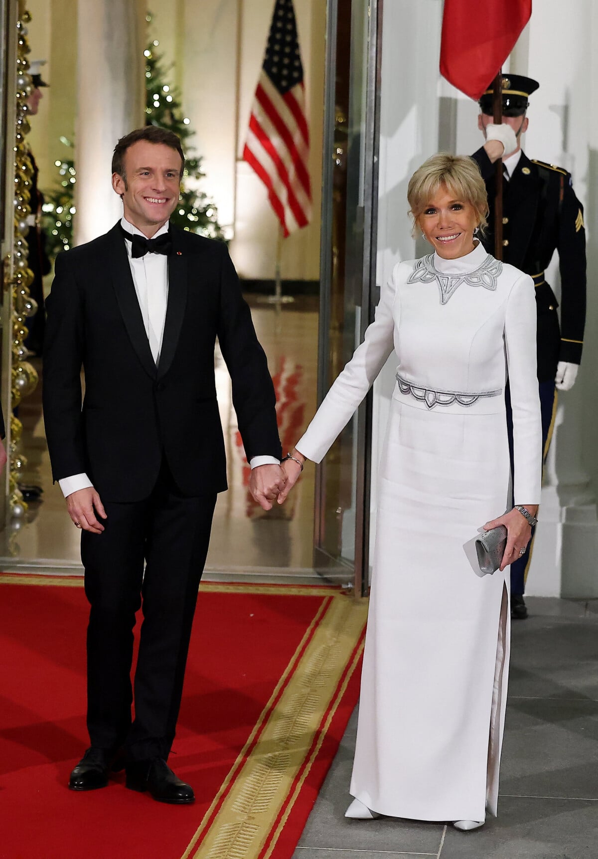 Photo : Le président Emmanuel Macron et sa femme Brigitte Macron lors ...