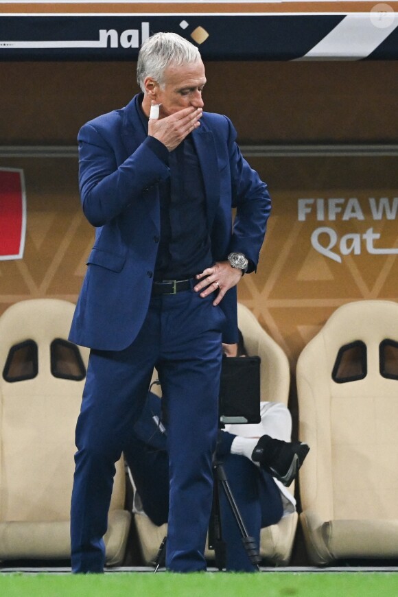 Didier Deschamps lors de la finale " Argentine - France " de la Coupe du Monde 2022 au Qatar (FIFA World Cup Qatar 2022) le 18 Decembre 2022. © Philippe Perusseau / Bestimage 