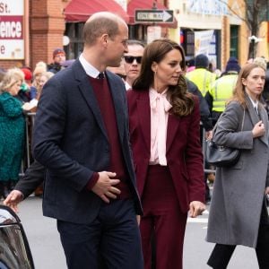 Le prince de Galles William et Kate Catherine Middleton, princesse de Galles, en visite au centre Roca à Chelsea dans le Massachusetts, à l'occasion de leur voyage officiel aux Etats-Unis le 1er décembre 2022. 