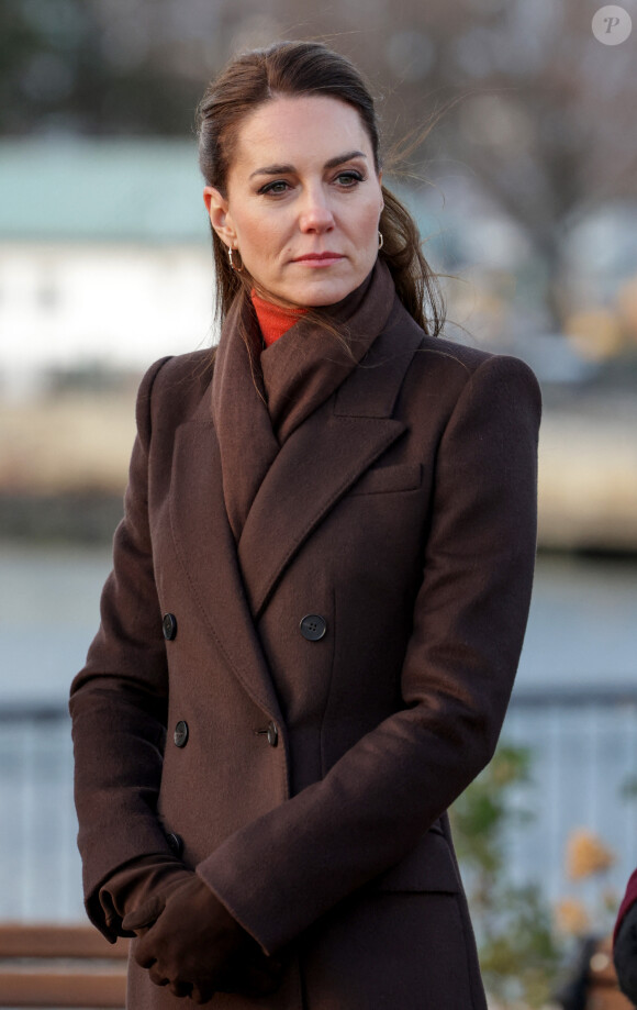 Kate Catherine Middleton, princesse de Galles, en visite sur le port de Boston, à l'occasion de son déplacement officiel aux Etats-Unis. 