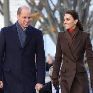 Le prince de Galles William et Kate Catherine Middleton, princesse de Galles, en visite sur le port de Boston, à l'occasion de leur déplacement officiel aux Etats-Unis. Le 1er décembre 2022 