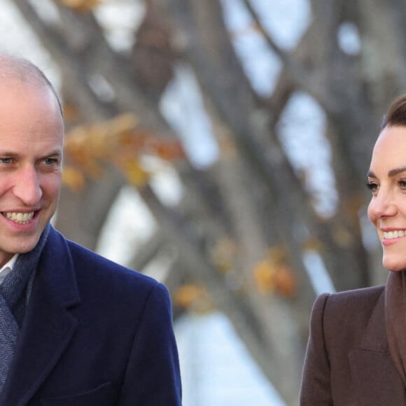 Le prince de Galles William et Kate Catherine Middleton, princesse de Galles, en visite sur le port de Boston, à l'occasion de leur déplacement officiel aux Etats-Unis. Le 1er décembre 2022 