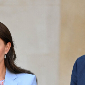 Le prince William, duc de Cambridge, et Catherine (Kate) Middleton, duchesse de Cambridge, visitent le musée Fitzwilliam de l'Université de Cambridge, Royaume Uni, le 23 juin 2022. Le couple princier va découvrir une peinture d'eux-mêmes qui sera révélé au public pour la première fois. 