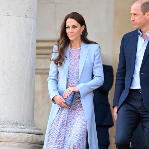 Le prince William, duc de Cambridge, et Catherine (Kate) Middleton, duchesse de Cambridge, visitent le musée Fitzwilliam de l'Université de Cambridge, Royaume Uni, le 23 juin 2022. Le couple princier va découvrir une peinture d'eux-mêmes qui sera révélé au public pour la première fois. 